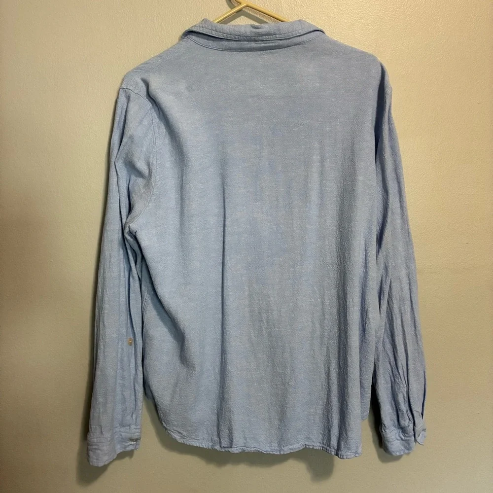 Orvis Light Blue Linen Blend Button-Up Women’s Shirt Size Large Lightweight - Picture 4 of 10
